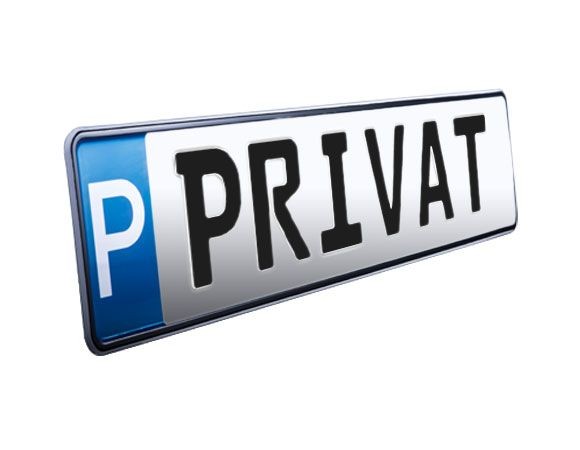 Parkplatz-Kennzeichen Privat aus hochwertigem Alu geprägt